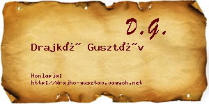 Drajkó Gusztáv névjegykártya