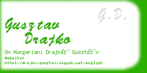 gusztav drajko business card